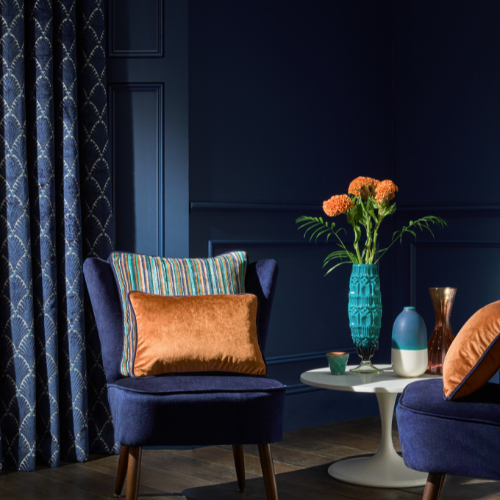 curtain in modern room 